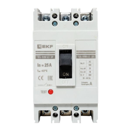 Выключатель автоматический ВА-99М 63/25А 3P 25кА EKF PROxima