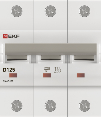 Автоматический выключатель 3P 125А (D) 15кА ВА 47-125 EKF PROxima