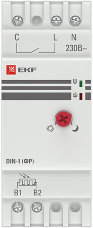 Фотореле с выносным датчиком DIN-1 (ФР) 2-100Лк 25А 3000Вт EKF PROxima