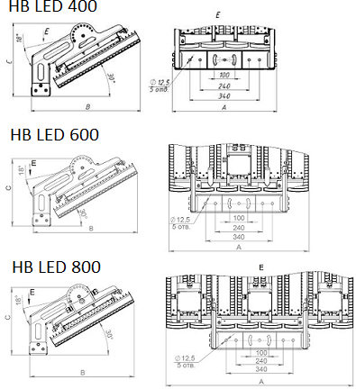 HB LED 800 D60 5000K