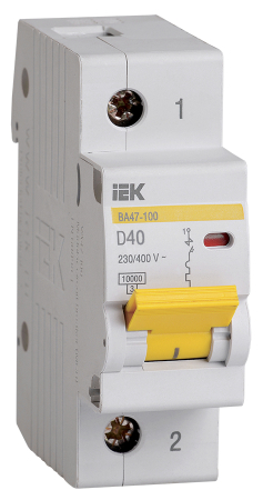 Авт. выкл. ВА47-100 1Р 40А 10кА х-ка D IEK