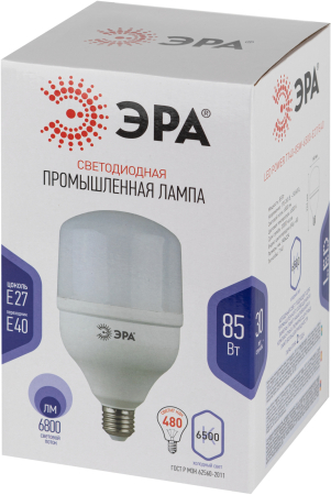 Лампы СВЕТОДИОДНЫЕ POWER LED POWER T140-85W-6500-E27/E40  ЭРА (диод, колокол, 85Вт, хол, E27/E40)