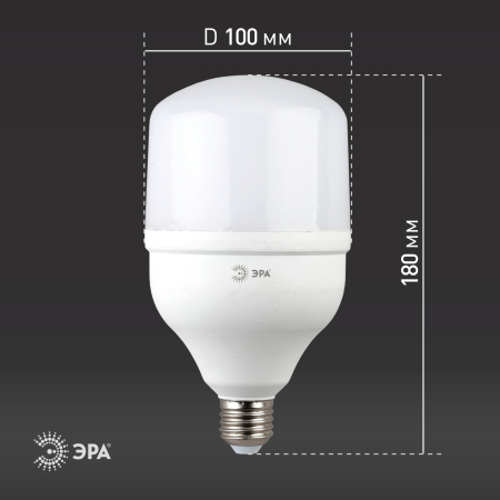 Лампы СВЕТОДИОДНЫЕ POWER LED POWER T100-30W-6500-E27  ЭРА (диод, колокол, 30Вт, хол, E27)